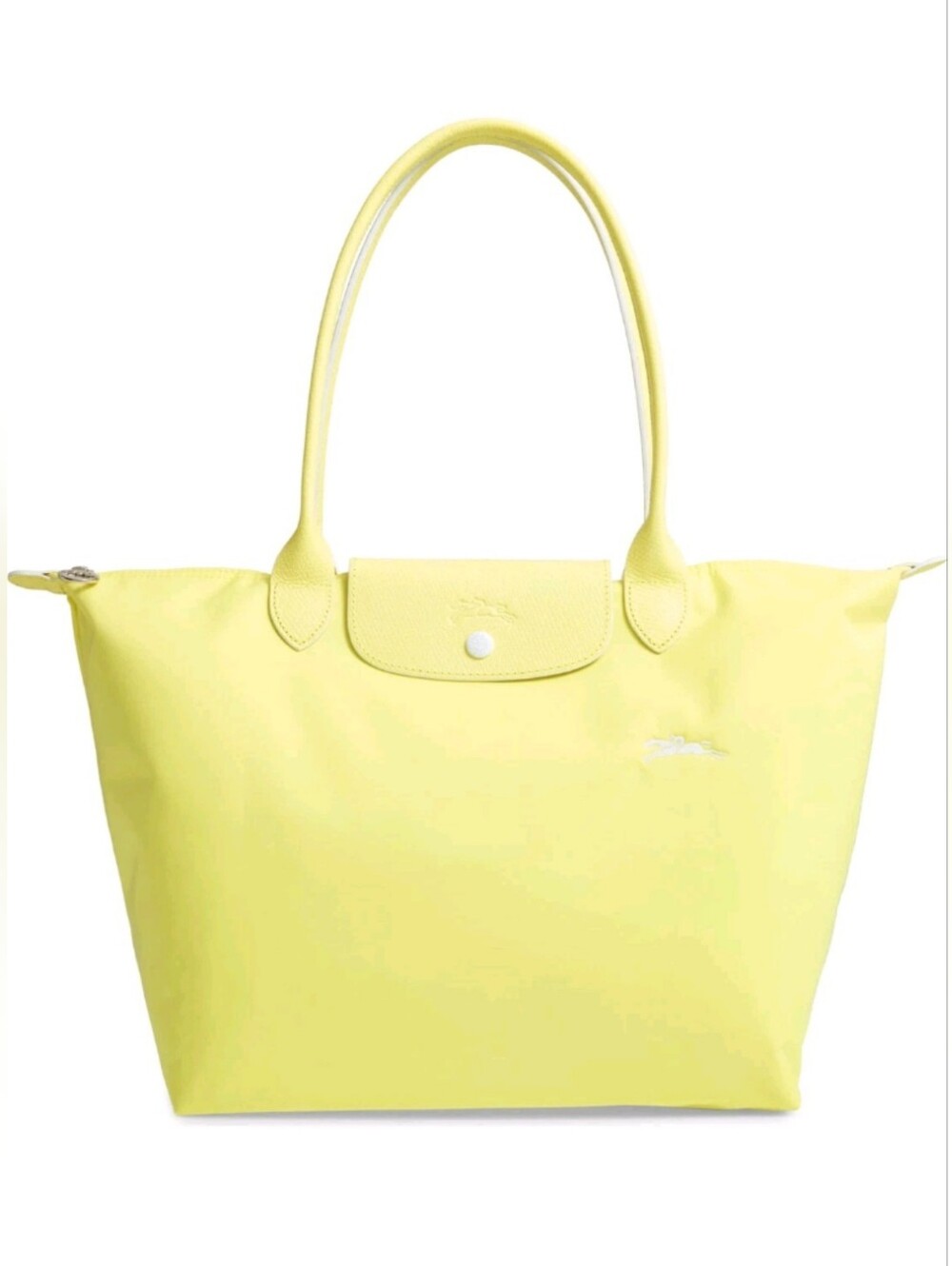 Longchamp Le Pliage Club Green Large Nylon Tote.